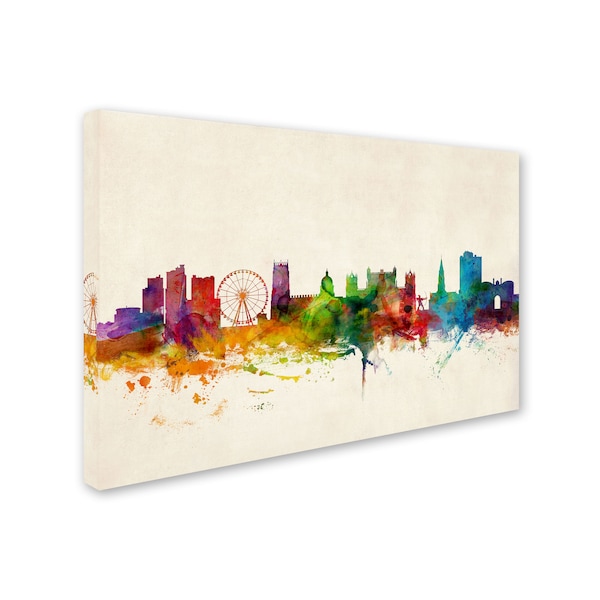 Michael Tompsett 'Nottingham England Skyline' Canvas Art,22x32